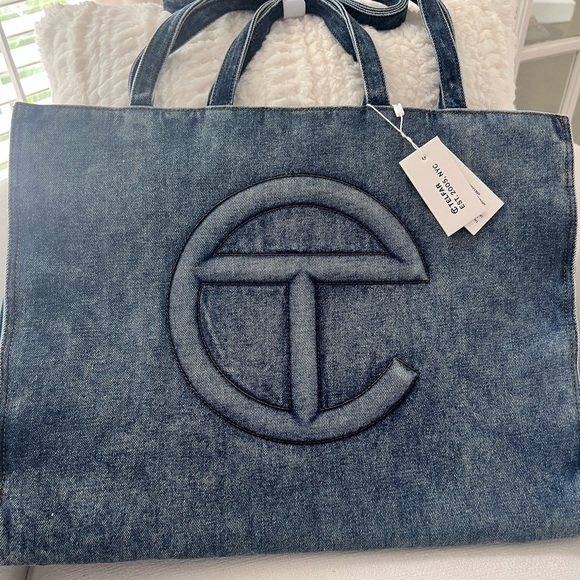 Telfar Shopper Denim - Large BNWT! - Picture 5 of 9